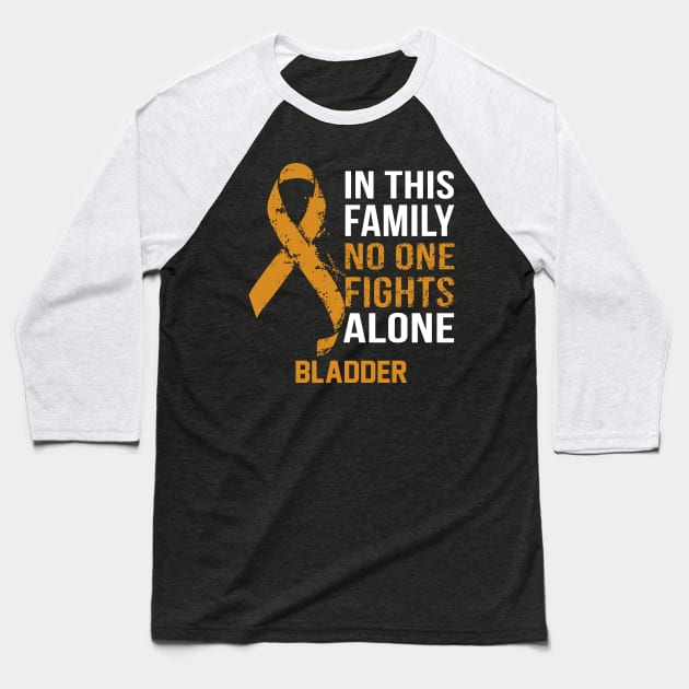 Bladder Awareness No One Fights Alone - Hope For A Cure Baseball T-Shirt by BoongMie